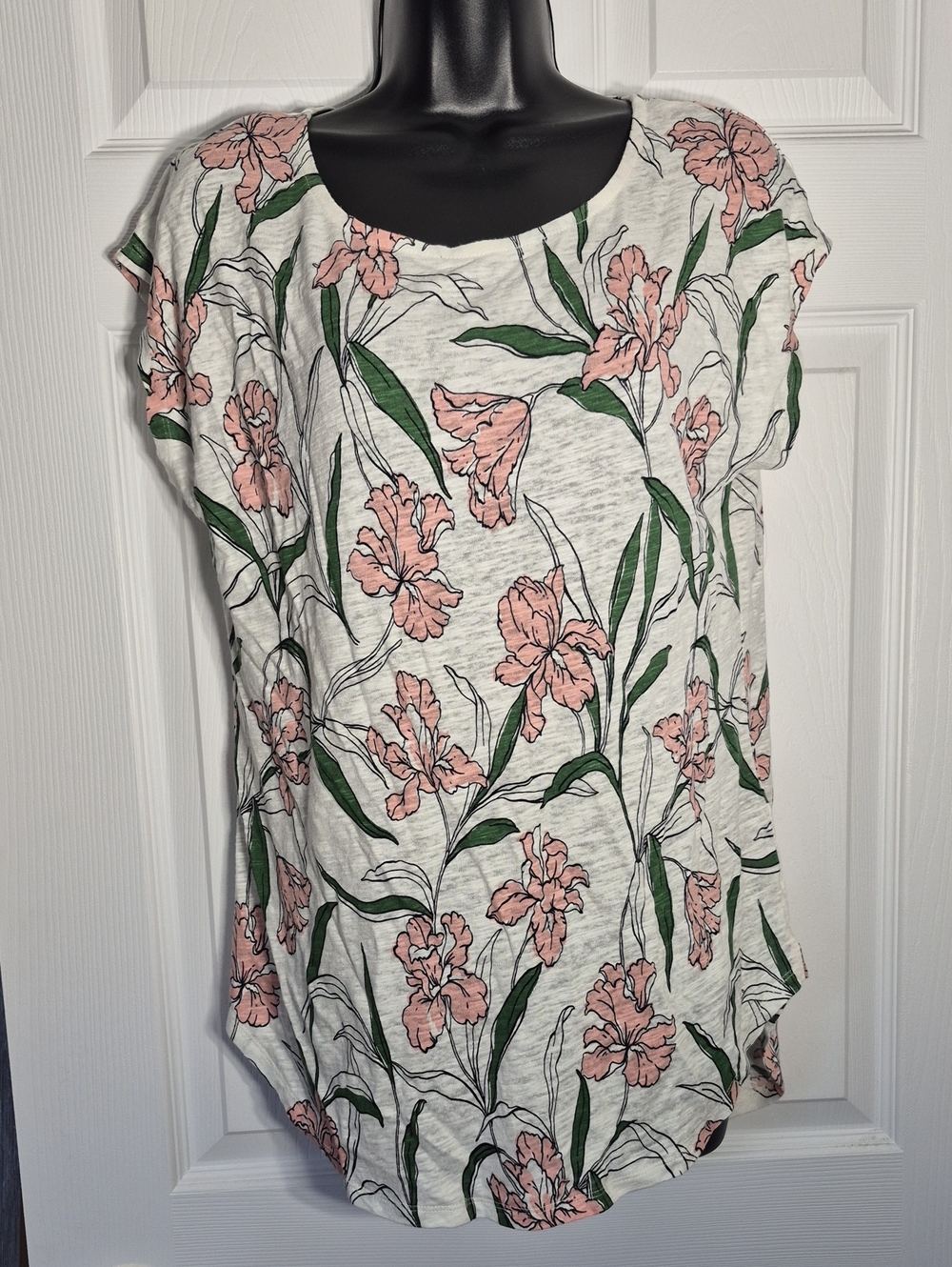 Cynthia Rowley Linen Tee Floral Print - New With Tag Size Medium